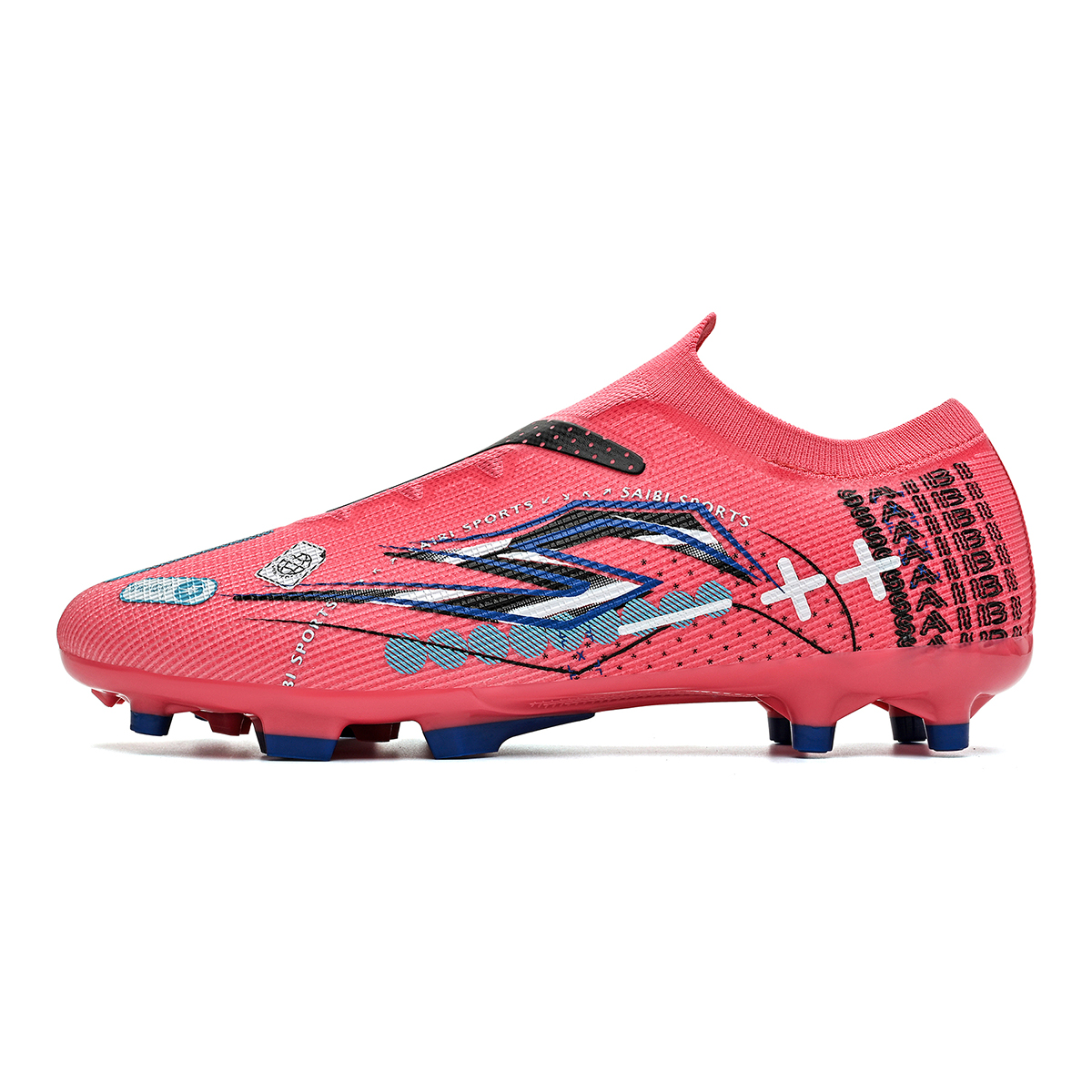 3942C-Stock Slip-on FG Football Shoes,EU Sizes 35-45
