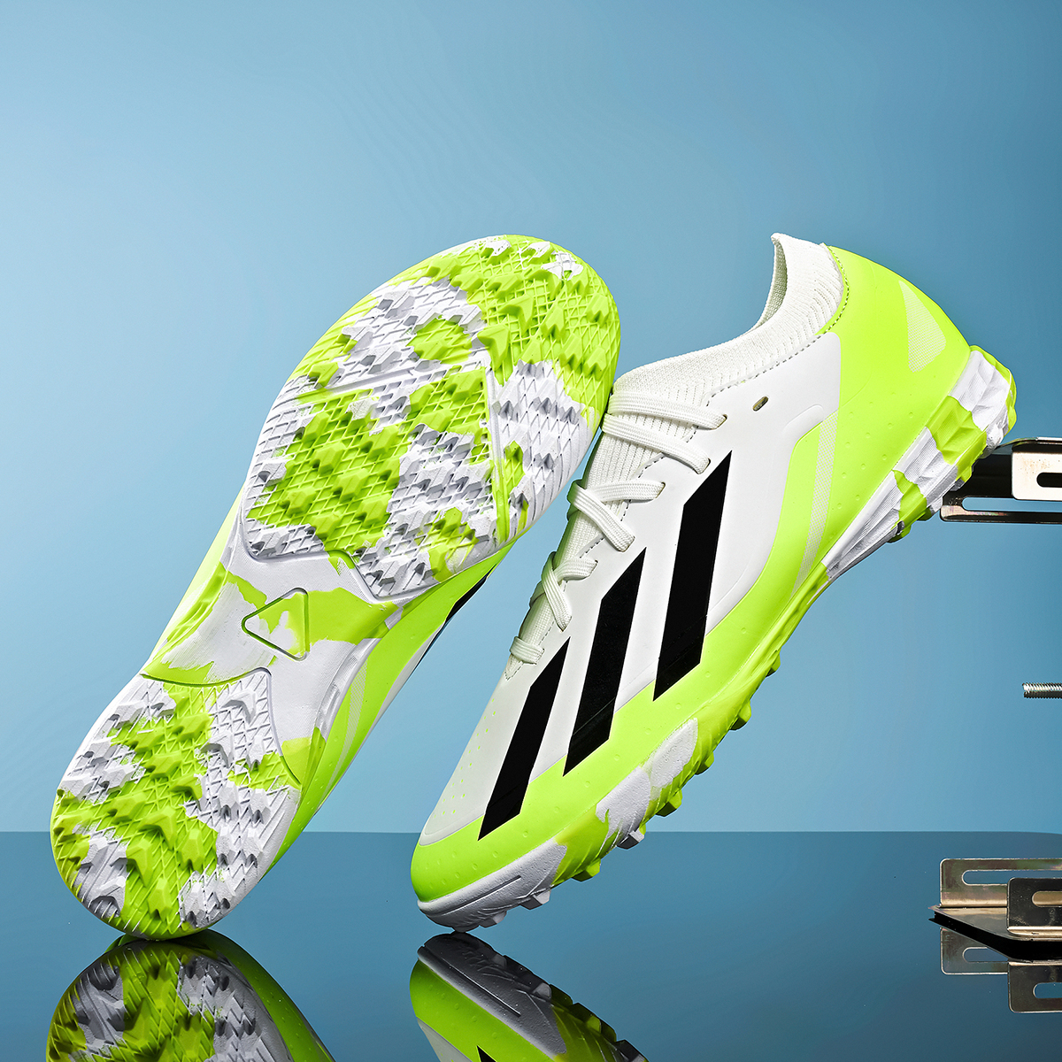 25010S-PU Leather Lace-Up Turf Soccer Cleats Sizes 32-45 — 8