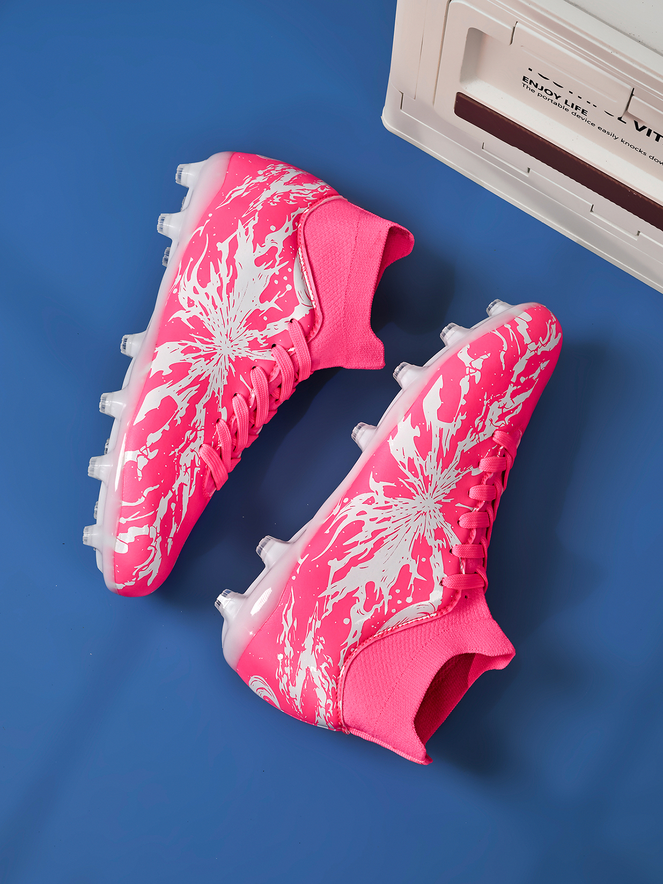 2202C-Stock High-cut Lace-up AG Football Shoes — 11
