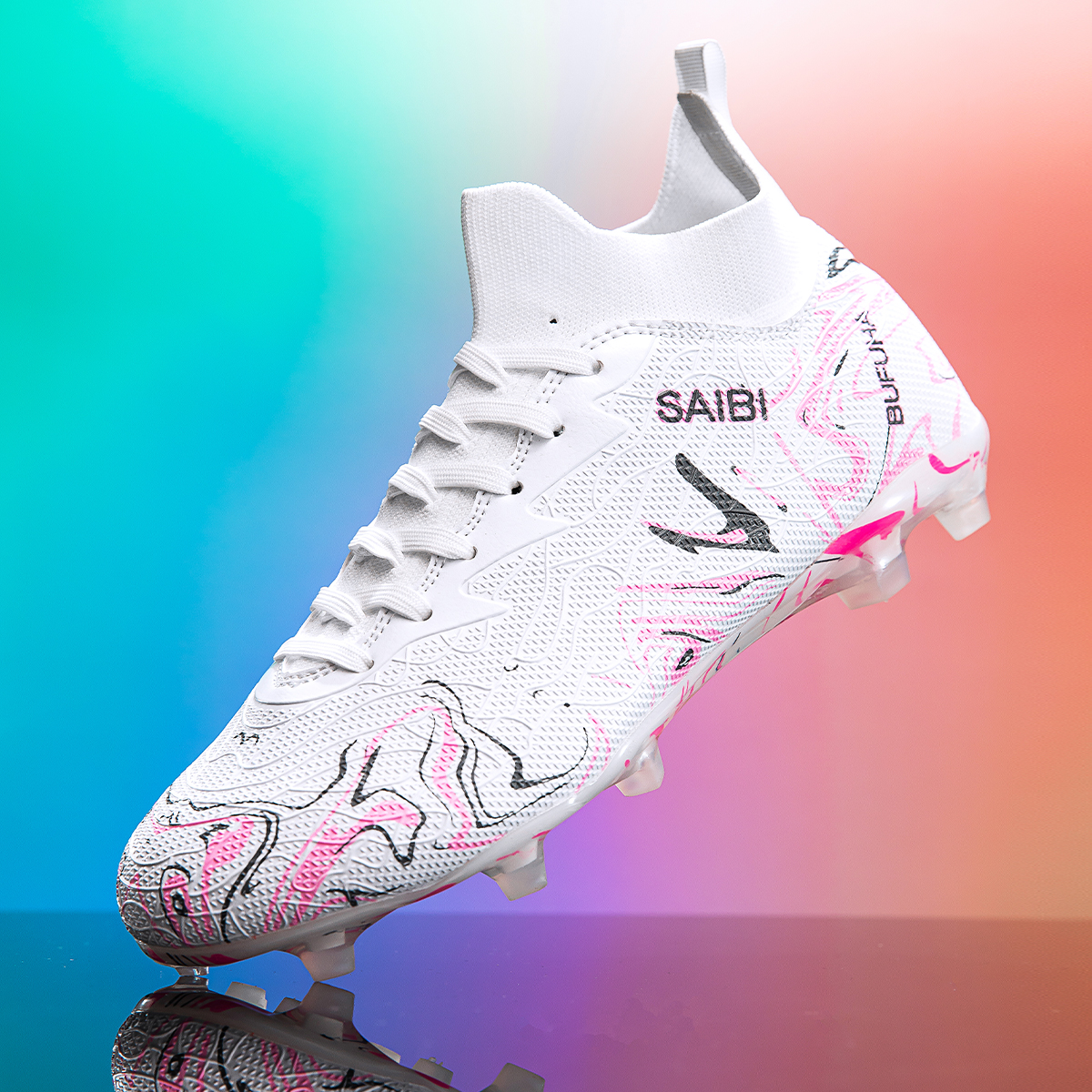8010C-Stock High Heel FG Football Shoes,EU Sizes 39-45 — 7