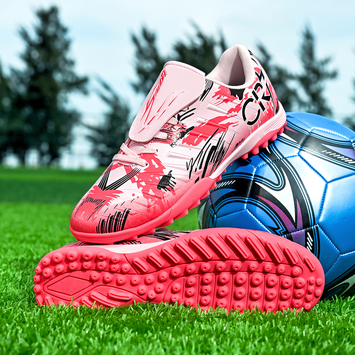 S-0377S-Stock Fold-Over Tongue TF Football Shoes — 8