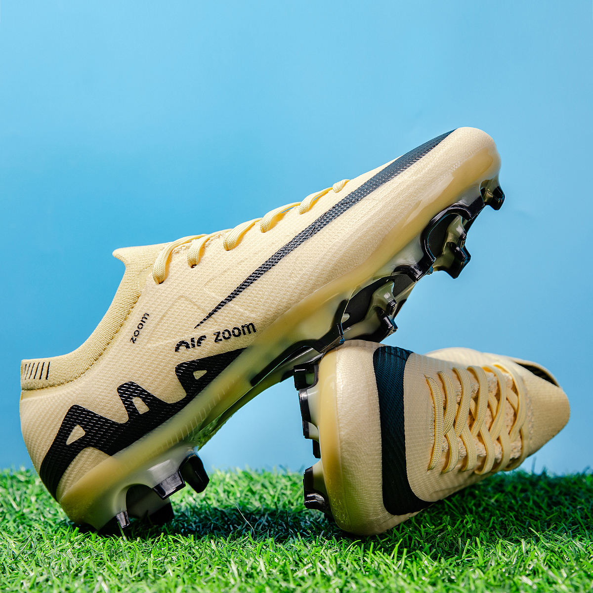 198C-TPU Seamless Upper Long Stud Soccer Shoes Football Cleats Sizes 35-45 — 1